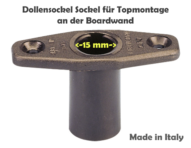 aufnahme sockel für Ruderdolle 15mm