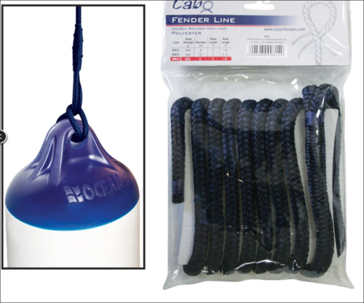 LALIZAS CABO Fenderleine mit Schlaufe,doppelt geflochten 8mm, 2m, blau