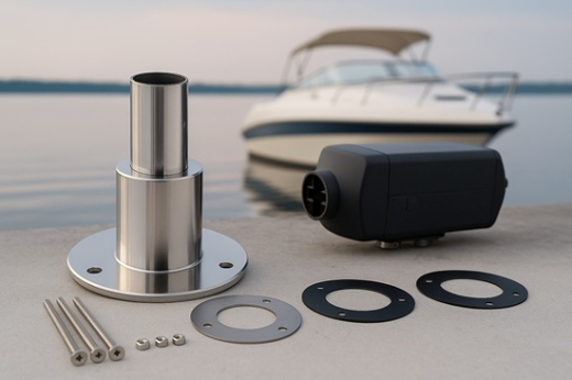 Edelstahl Standheizung Auspuffrohr 24mm für Schiffsauspuff einer Dieselheizung