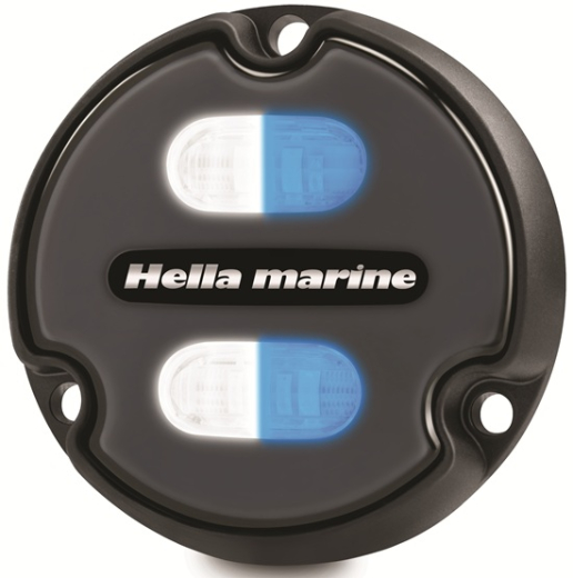 HELLA MARINE APELO A1 weiß/blau 1,7A 12 V 1800 Lumen, Unterwasser-LED, graues Gehäuse