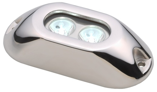 DYLAN Unterwasserlicht 2x blau, 150 lm, 12-28V, 0.5A@12V, Edelstahl AISI317L
