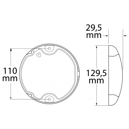 HELLA MARINE EuroLED 130 Aufbau Deckenstrahler weiß/rot 4W 9-33V, IP67