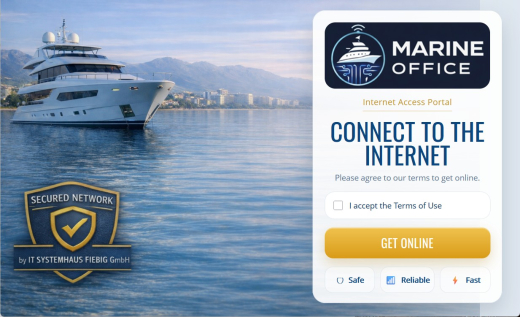 Marine Office Secure Connectivity Core (5G/LTE, eSIM,WIFI) Internetrouter mit Zero-Trust Firewall, backdoor-frei
