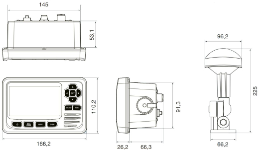 ICOM AIS-Transponder Klasse B MA-510TR mit GPS-Antenne