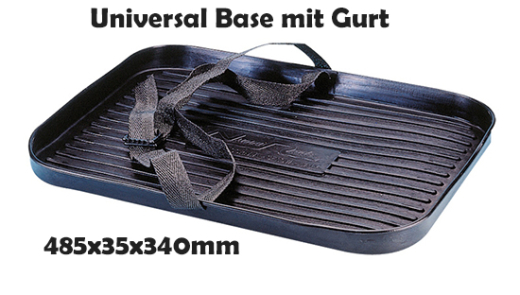 Universal Base mit Gurt für Tank und Batterie, 485x35x340mm