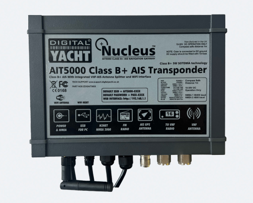 DIGITAL YACHT AIT5000 – SOTDMA Klasse B AIS-Transponder mit WLAN, NMEA & UKW-Splitter DIGITAL YACHT AIT5000 – SOTDMA Klasse B AIS-Transponder mit WLAN, NMEA & UKW-Splitter