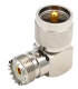 PL259 (UHF Male) auf SO239 (UHF Female) Winkeladapter 90° – Koaxialadapter 50 Ohm