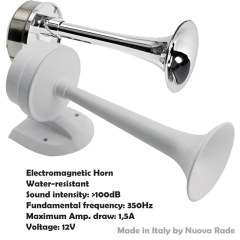 Bootshorn verchromt, 12V 1.5A, 350 Hz