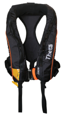 LALIZAS Theta automatische aufblasbare Rettungsweste, Auftrieb 290N, ISO 12402-2, mit Sprayhood und doppeltem Schrittgurt