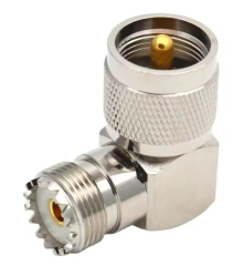 PL259 (UHF Male) auf SO239 (UHF Female) Winkeladapter 90° – Koaxialadapter 50 Ohm