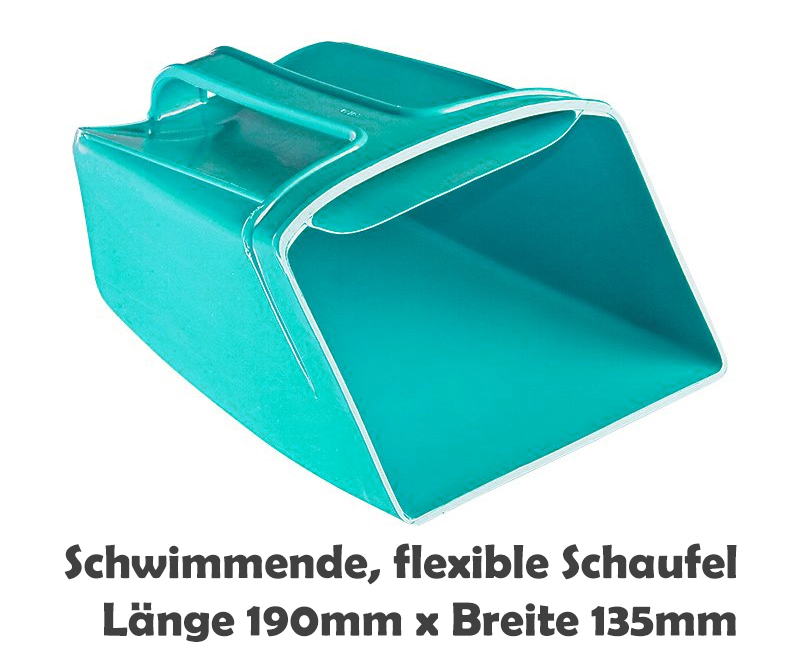 Schwimmende, flexible Schaufel, 190 x 135mm, blau